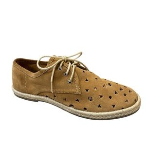 Seychelles Los Angeles Perforated Suede Lace-Up Espadrille Sneakers